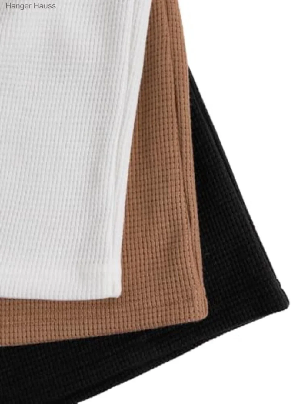 3 Pack Elastic Waist Wide Leg Lounge Shorts Waffle Knit_5